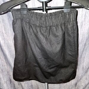 J.Crew Black Wool Blend Mini Skirt Elastic Waist‎ Career Casual Women